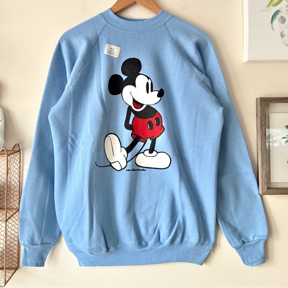 NOS 80s Mickey Mouse Sweatshirt ASO Michael Jackson 1985 Icon Deadstock RARE - Picture 2 of 16